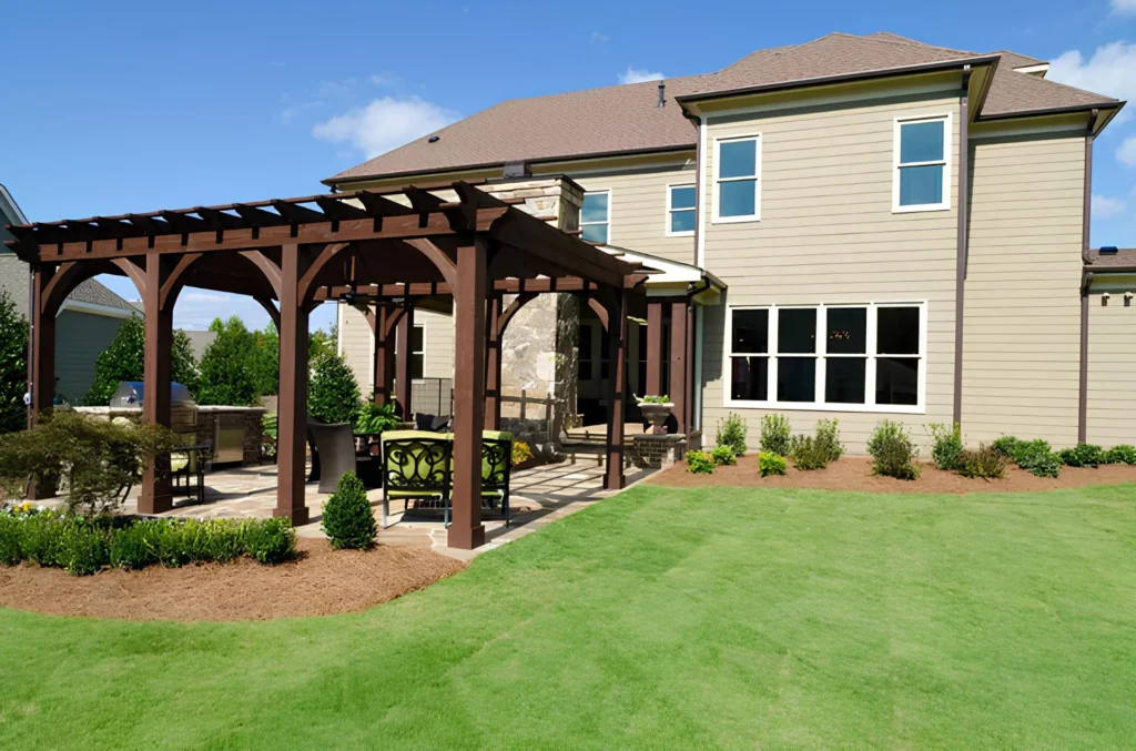 Traditional Flat Roof Pergola
